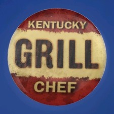 KFC Collectible Pin Red Yellow Black Kentucky Grill Chef Employee Crew Vintage