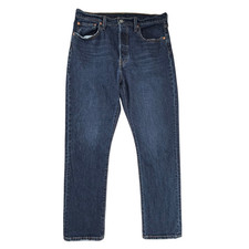 Levi Women's 501 Dark Wash High-Rise Straight Leg Denim Jeans Size 32 x 32
