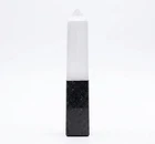 Tourmaline Selenite Obelisk Point Crystal Healing Reiki Home Office Decor Gift