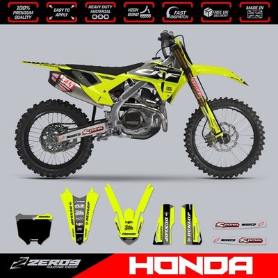 HONDA MX Grafik Kit Motocross Grafik Aufkleber CR CRF CRF X 125-500 ECHO YEL