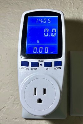 Digital Electricity Usage Monitor Power Meter Watt Meter Energy Cost Calculator 