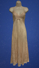 Sears Peach Full Length Nylon Nightgown Size 34 Vintage