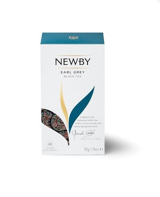 Newby Earl Grey Black Tea Bags | 25 Counts Premium Tea Leaves Enriched (50 gms)