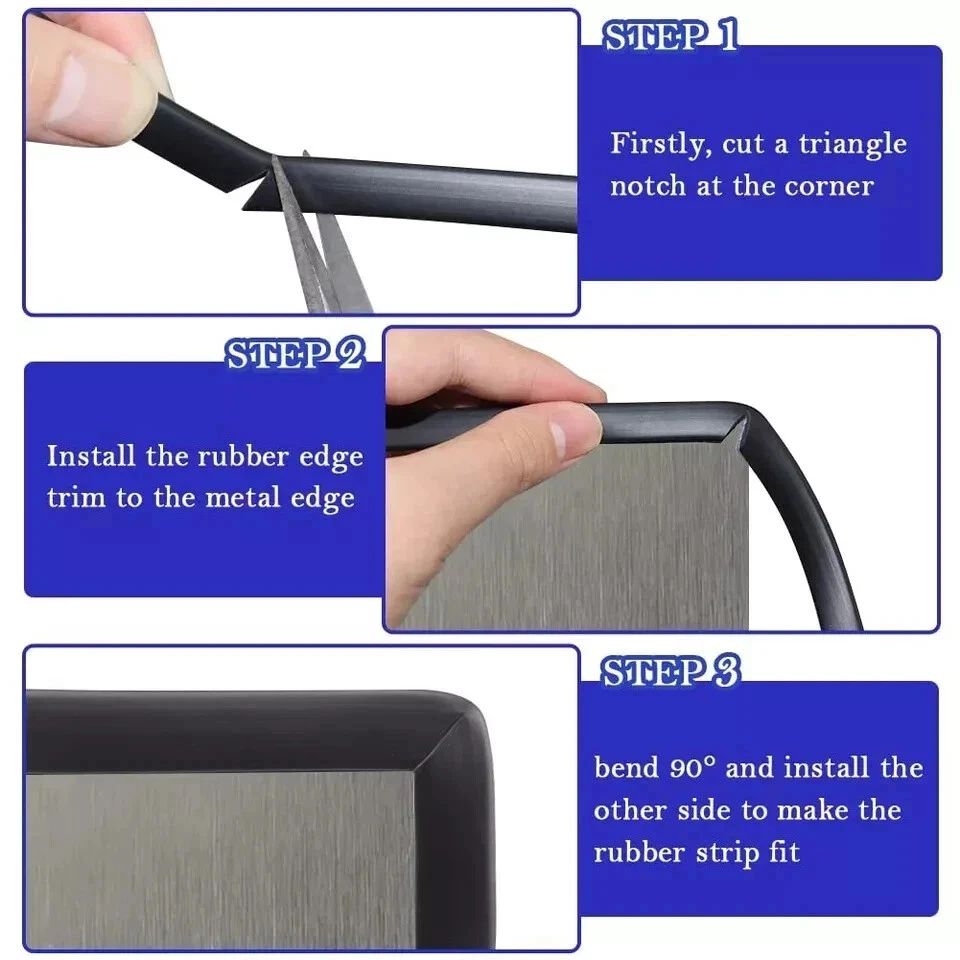 Резиновая кромка отделка U-образный канал резиновое уплотнение полоска резиновая кромка протектор отделка подходит 1... - Изображение 4 из 4