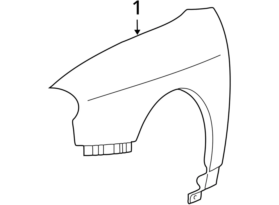2002-2005 Hyundai Sonata Passenger Fender Z1F41 - Image 3 of 3