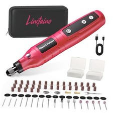 Mini Cordless Rotary Tool Kit with 75pcs Accessories, 5-Speed Rechargeable Red