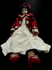 Antique 18" Doll Hertwig German China Doll Original Antique Clothing Estate
