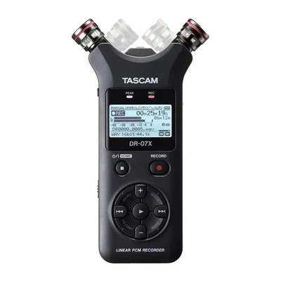 Tascam DR-07XP 32-Bit Handheld Audio Recorder Adjustable Mics USB Interface - Image 1 of 4