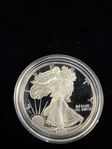 1989-S American Silver Eagle Proof 1oz. - Proof / w/Box / No COA - No Reserve!