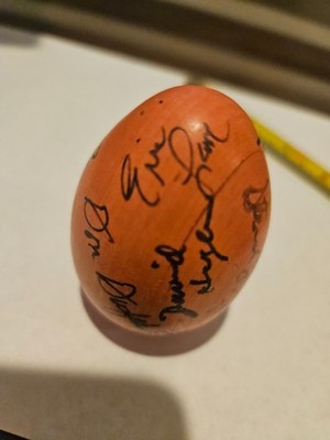 RARE! White House Easter Egg ~ autographed NFL Seahawks Seattle 1982 Regan