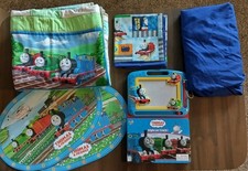 Thomas The Train Hand Made Quilt Crib Toddler Bed Reversible Blanket, Etc.