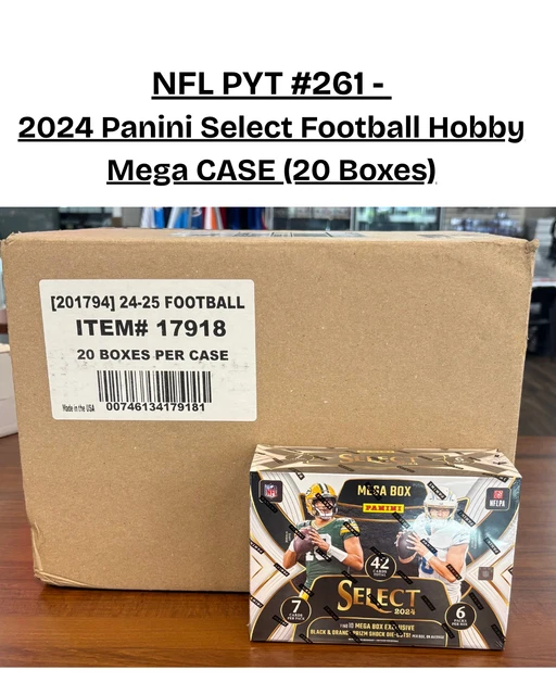 NFL PYT #261 - 2024 Panini Select Football Hobby Mega CASE (20 Boxes)