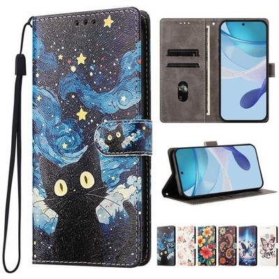 Magnet Gemalte Leder Geldbörsenhülle Für OPPO Reno 15 14 13 12 11F Find X9 X5