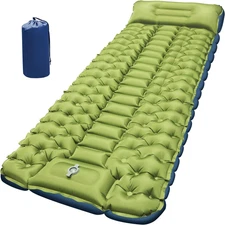 Camping Sleeping Pad, Ultralight Camping Mat with Built-In Foot Pump, Comfortabl