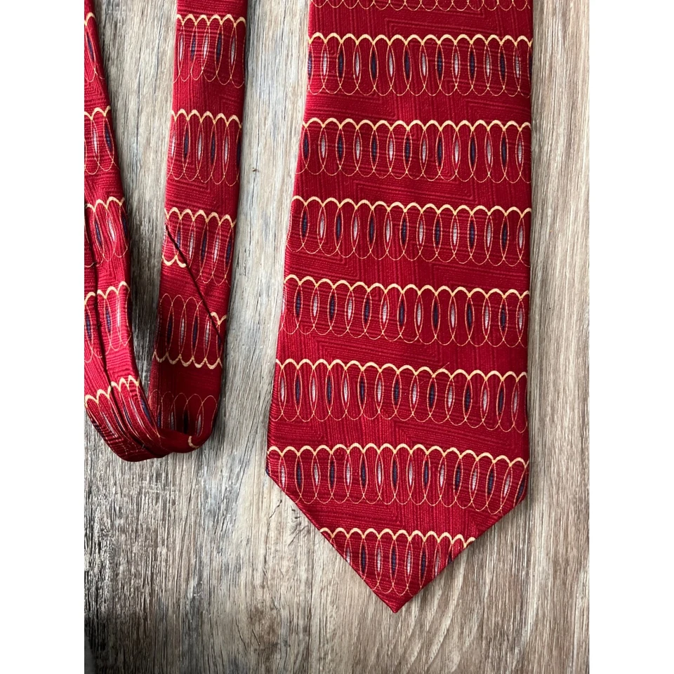 (2) Corbatas rojas de mezcla de seda blass Bill de Navidad para hombre Foto 2 de 4