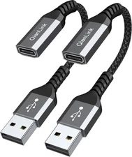 USB C Female to USB Male Adapter (2-Pack),Type C to USB a Charger Cable Converte