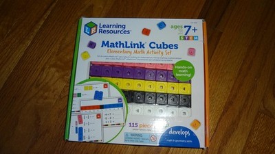 Learning Resources MathLink Cubes Elementary Math Activity Set - 115 Pieces