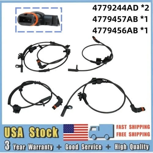 AIRSBOGE Front LH & RH ABS Wheel Speed Sensor Set – 4779244AA For 2005-2010 Chrysler 300