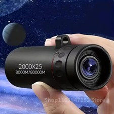 2000x25 HD Monocular Telescope Mini Portable Mobile Phone Telescope with Holder