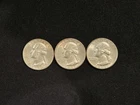 (3) 1946 47 48 Washington Silver Quarter Lot AU Cond.