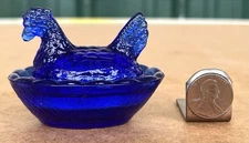 Cobalt Blue Mini Nesting Chicken Covered Dish
