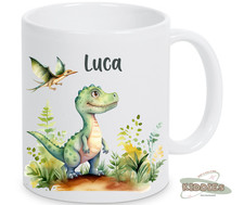 Personalisierte Kindertasse – Dino-Abenteuer mit Namen Keramik