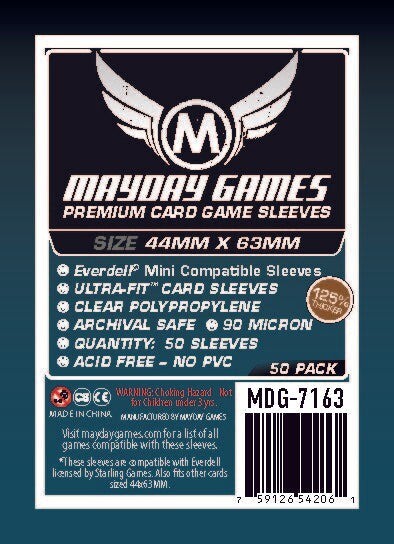 card sleeves for everdell Mini Compatible" (44 X 63 MM) - 110 Pack, Sks-8840 microns thick Sleeve recommendations for Everdell small