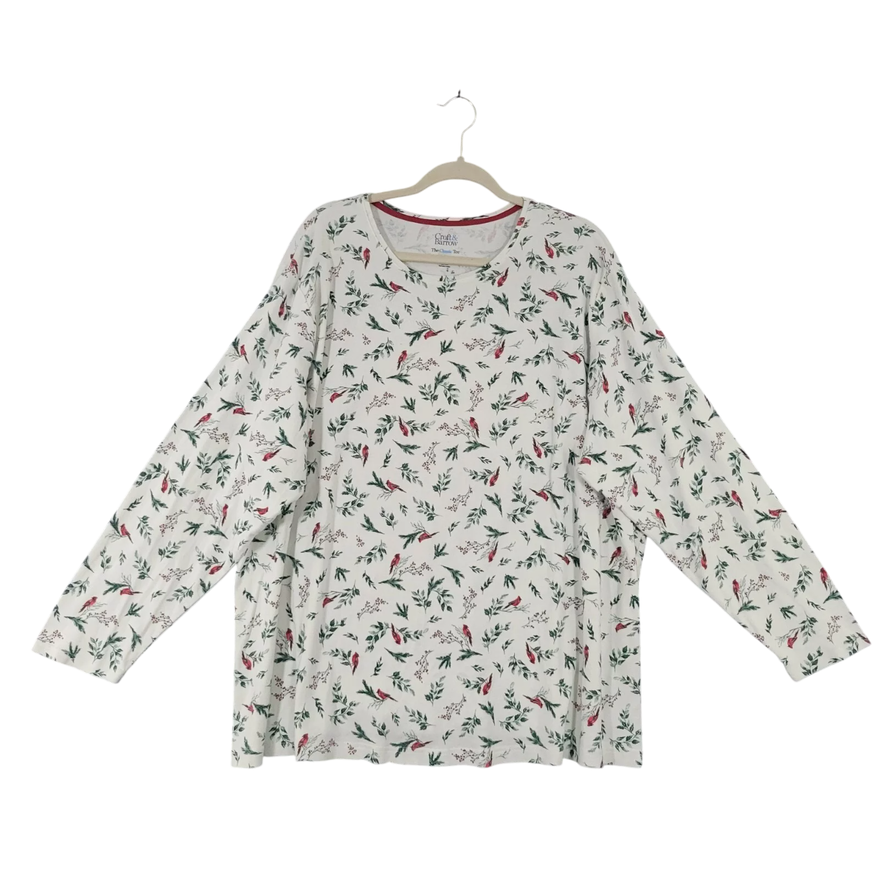Croft & Barrow Classic Cardinal Bird Christmas Tee Size 4X