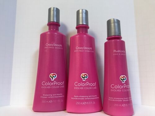 COLORPROOF CRAZY SMOOTH ANTI FRIZZ SHAMPOO, CONDITIONER, LEAVE IN ...