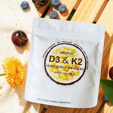 Vitamin D3 K2 Softgel Capsules Extra Strength...