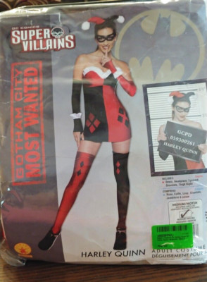 Harley Quinn DC Comics Batman Arkham City Fancy Dress up for Adults