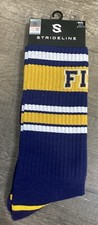 STRIDELINE Florida International Univ FIU Knit Crew Socks M/L 8-12