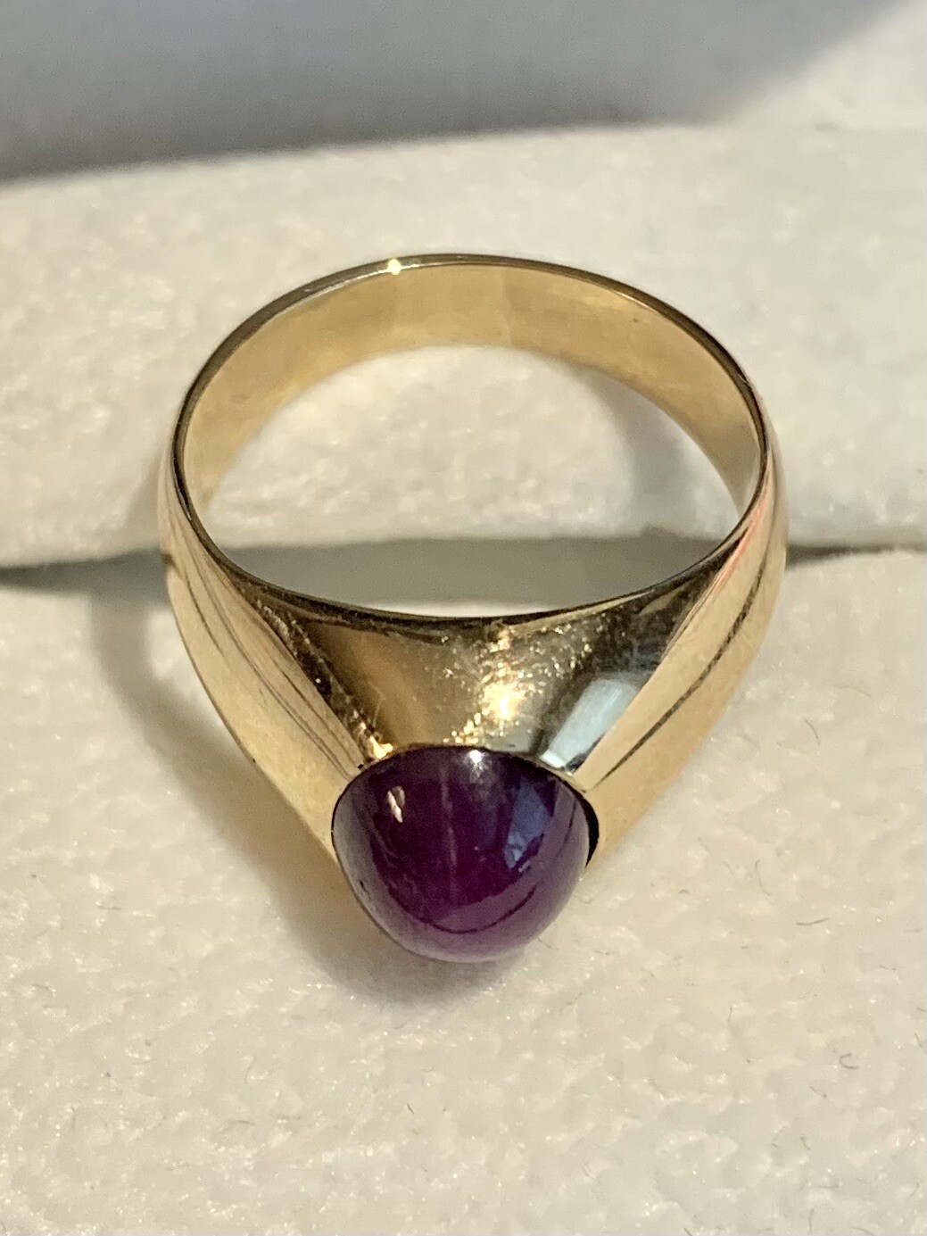 14K  Yellow Gold Ring with India Star Ruby - image 2