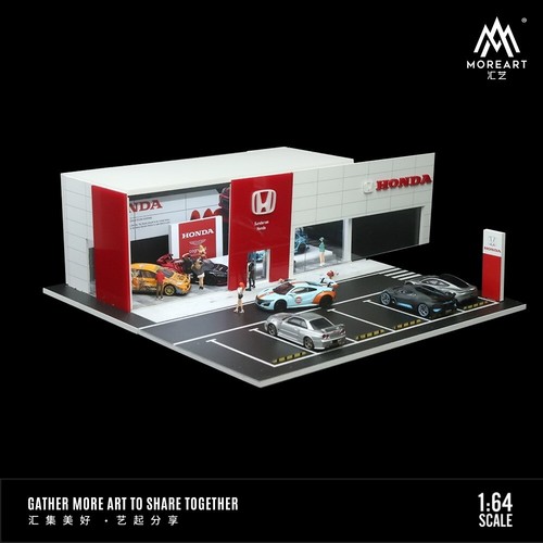 Diorama 1:64 Car Garage Model LED City Car Showroom Scene Display Building Model - Picture 89 of 102