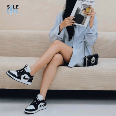 Nike Air Jordan 1 AJ1 Low Panda White Black Womens Shoes DC0774-101