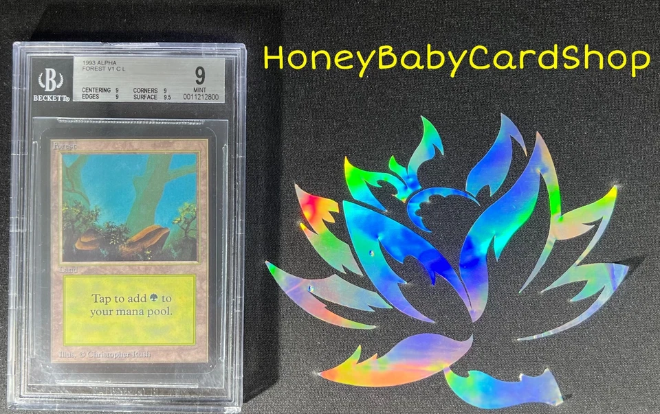 MTG Limited Edition Alpha 1993 Forest (A) BGS 9.0Q+ (Quad+) MINT OldSchool 93/94 - Image 4 of 4