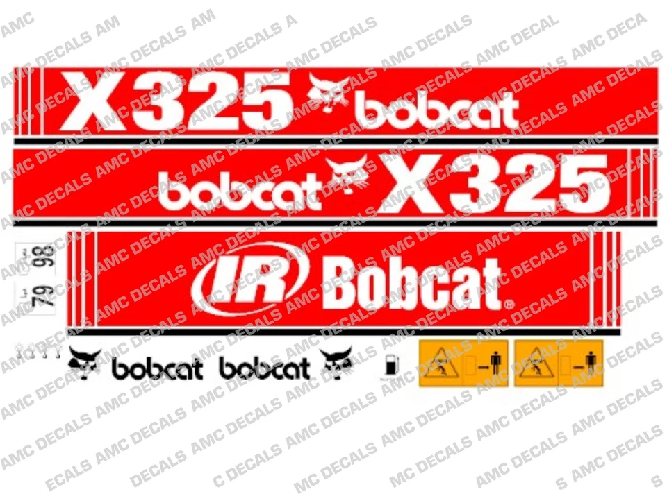 BOBCAT X325 Mini Bagger Aufkleber Set - Bild 1 von 1