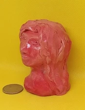 "Polly"-Original Clay Sculpture. Hand made and glazed.