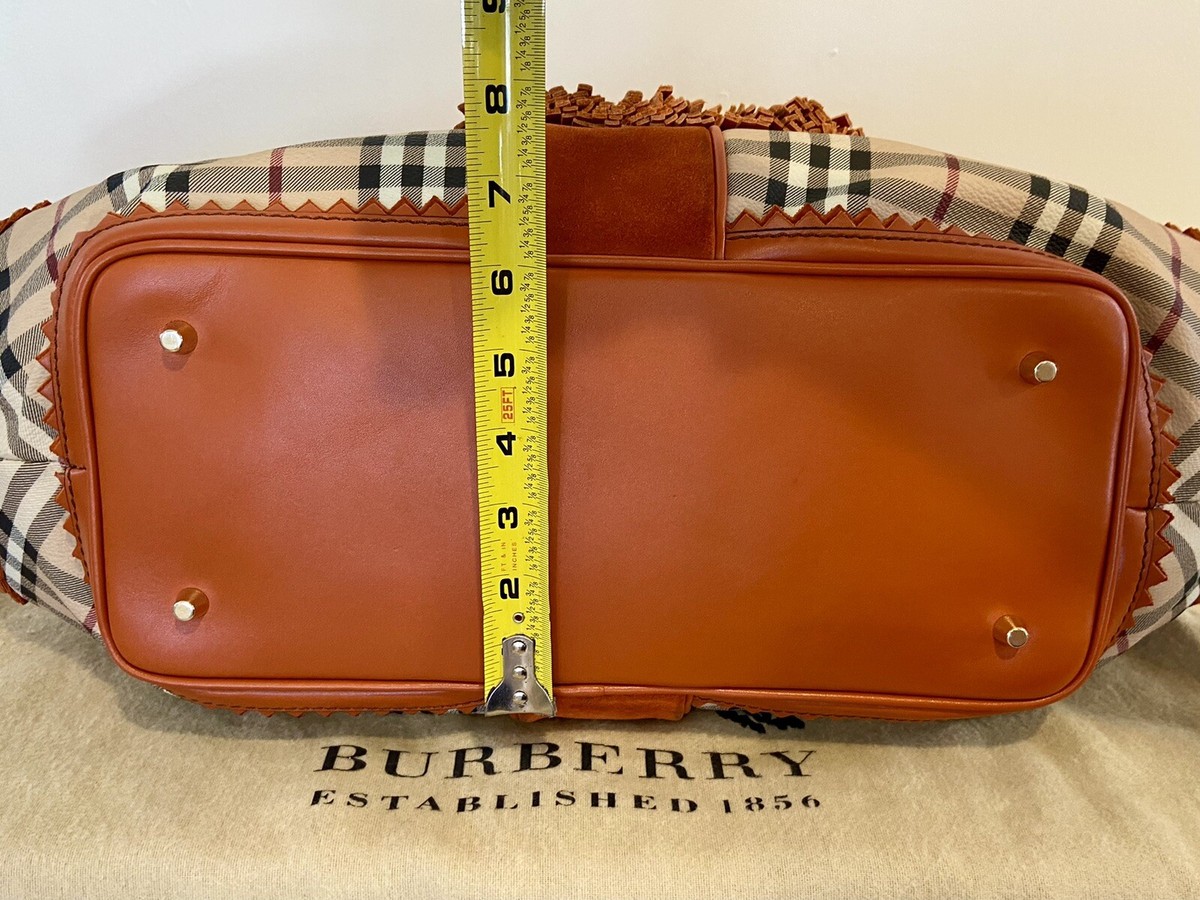 BURBERRY Prorsum Haymarket Shrimpton RARE HTF Handbag ORANGE Tote