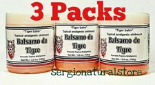 3 Packs BALSAMO DE TIGRE POMADA ANALGESICA TIGER BALM MADE IN MEXICO
