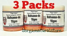 3 Packs BALSAMO DE TIGRE POMADA ANALGESICA TIGER BALM MADE IN MEXICO