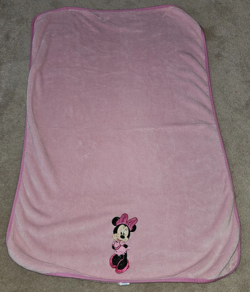 Manta bebé Minnie Mouse Disney rosa polar Lovey SUAVE 30" X 40" Foto 3 de 4