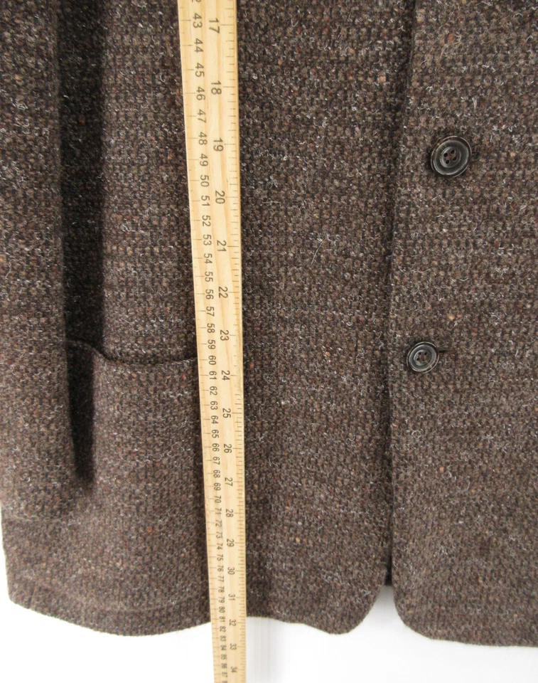 VINTAGE Structure Le Collezioni Sport Coat Men Medium Brown Blazer Wool Tweed - Image 4 of 4