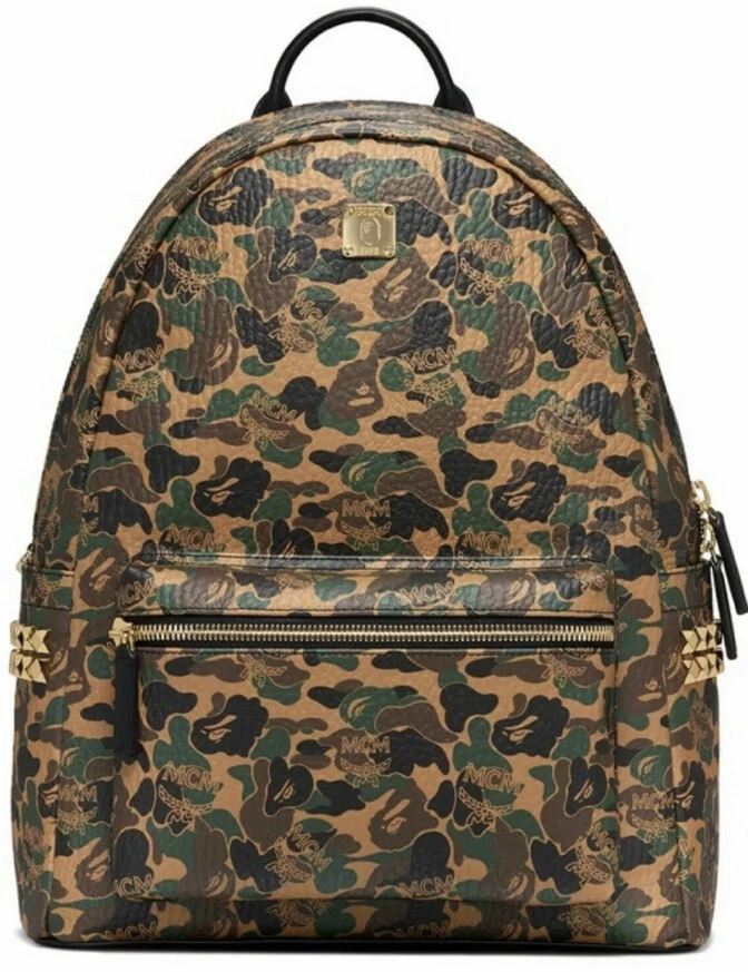 MCM X BAPE CAMO BACKPACK LIMITED EDITION-100% AUTHENTIC WITH RECEIPT