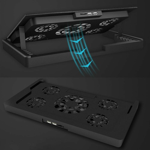 Gaming Laptop Cooling Pad Stand Slim USB Cooler Fan for 11"-17" Laptop Notebook - 第 9/46 張圖片