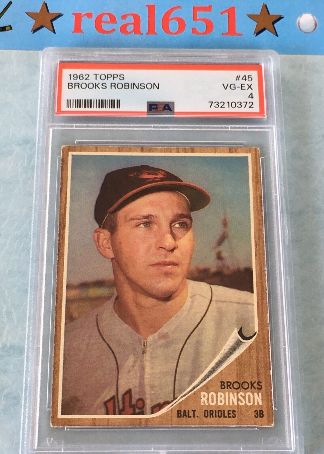 1962 Topps #45 BROOKS ROBINSON | PSA 4 VG-EX | Orioles HOF Baltimore