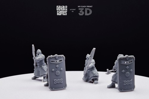 Cript Dwarf Guard Spear+Shield Davale Games 3D Printed With High Quality Resin - Picture 10 of 15