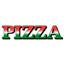 Pegatina de texto de pizza - Calcomanía de café catering hamburguesa furgoneta remolque letrero de ventana