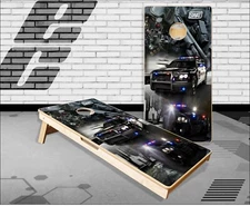 Police Cornhole Boards Bean Bag Toss Game