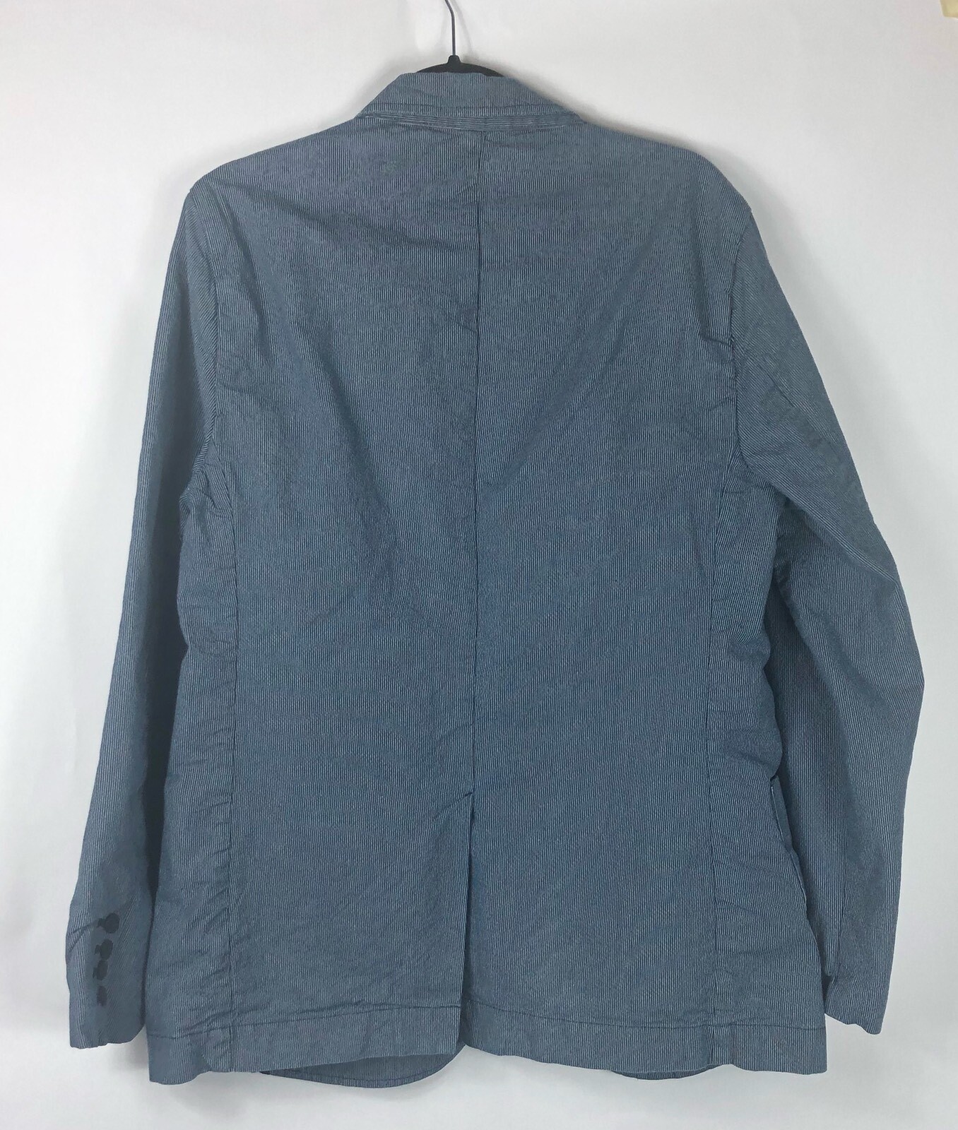 Land's End Canvas 1963 Chambray Blue and White Women's Blazer Jacket